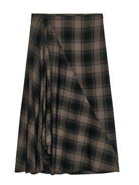 Zara plaid midi skirt